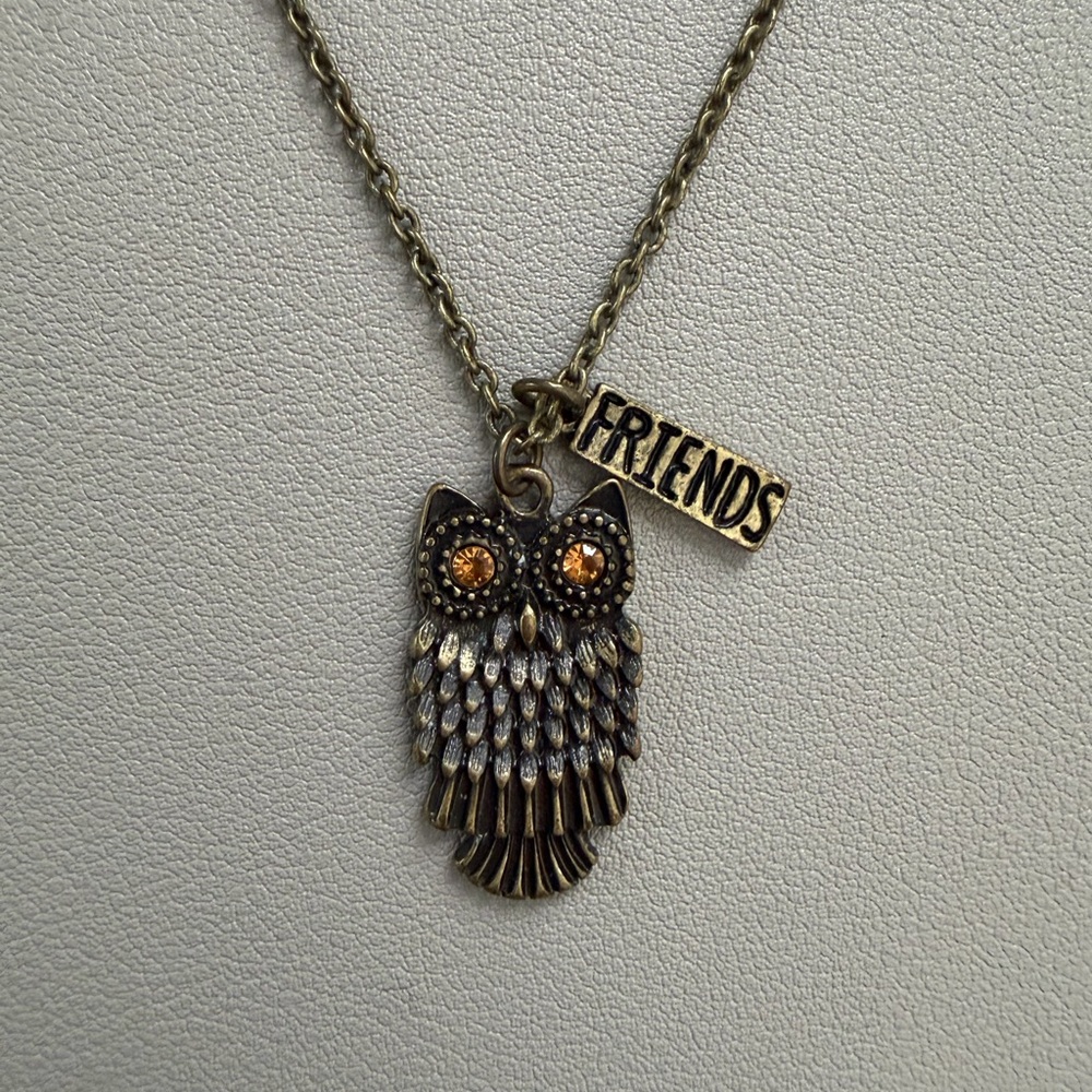 Owl Pendant Necklace Set
